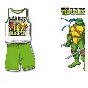 Komplet 2-delni Ninja Želve, TMNT v zeleni barvi