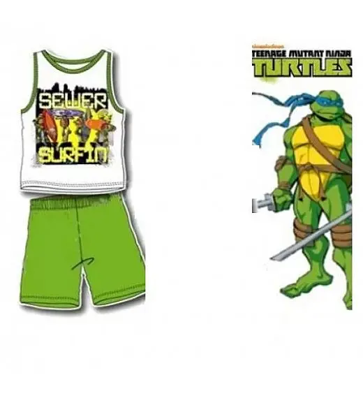 Komplet 2-delni Ninja Želve, TMNT v zeleni barvi