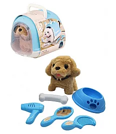 Plišasti inteligentni pes v nosilcu