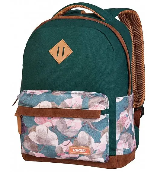 Target CANVAS Floral Green 26777 - Školski ruksak