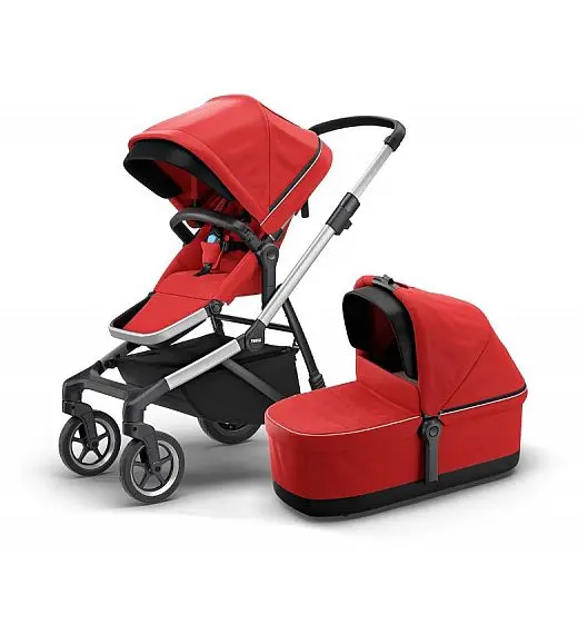 Thule SLEEK Energy Red - otroški voziček s košaro