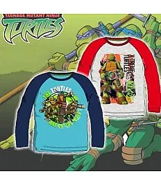 Majica dolg rokav Ninja želve sivo rdeče barve - 8 let