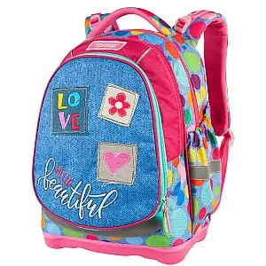  SUPERLIGHT 2 FACE PETIT Hello Beautiful 26235 - šolska torba