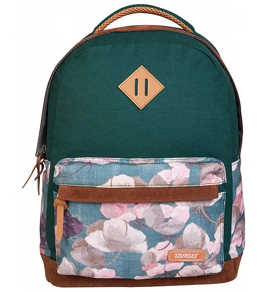 Target CANVAS Floral Green 26777 - Školski ruksak