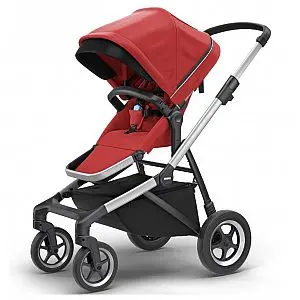  SLEEK Energy Red - otroški voziček s košaro