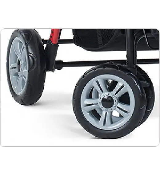 SPORT SPLASH QUAD Black z dežno prevleko - voziček za več otrok Foundations