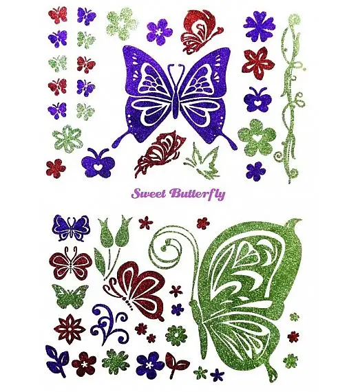 TATTOO SET GLITZA ART - SWEET BUTTERFLYDS