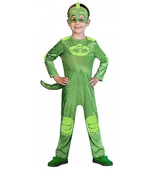 Pustni kostum za otroke PJ Masks - Geco 5-6 let