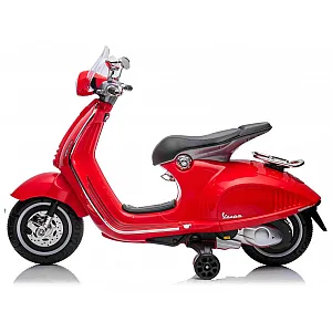 7,2V motor za otroke Vespa 946, Li-Ion, 2x 30W, rdeča