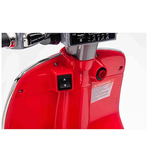 7,2V motor za otroke Vespa 946, Li-Ion, rdeča