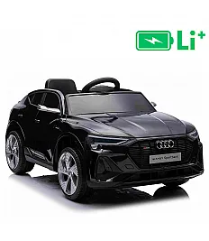 11V Audi E-tron Sportback - otroški avto na akumulator, črn
