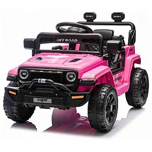 11V avto na daljinca OFFROAD pink, li-ion baterija