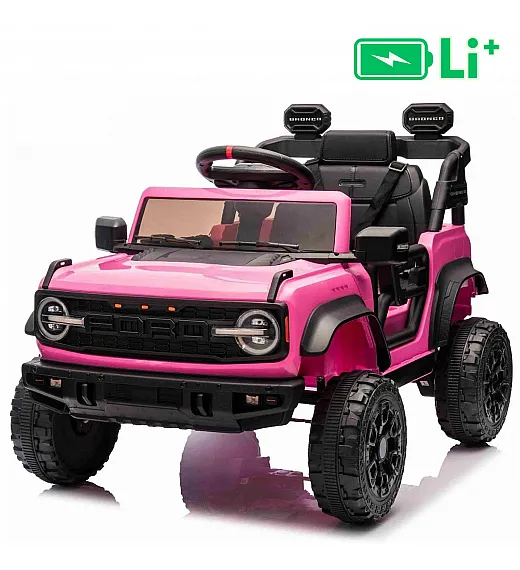 11V auto na akumulator Ford Bronco ružičasti, litij-ionska baterija