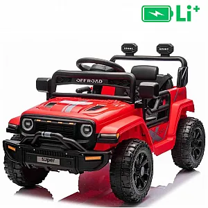 11V otroški avtomobil na akumulator OFFROAD rdeč, li-ion baterija