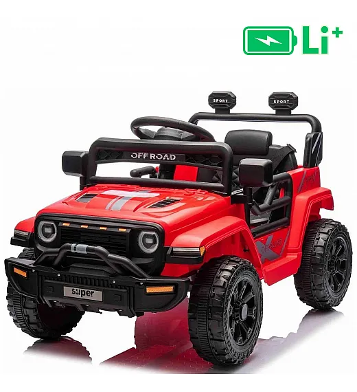 11V otroški avtomobil na akumulator OFFROAD rdeč, li-ion, višje podvozje, 2x 25W motorja 11V otroški avtomobil na akumulator OFFROAD rdeč, li-ion baterija Beneo