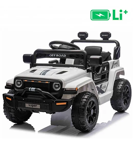 11V avto na akumulator OFFROAD bel, li-ion, višje podvozje, 2x 25W motorja 11V avto na akumulator OFFROAD bel, li-ion baterija Beneo