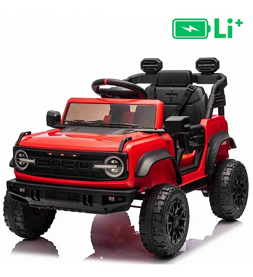 11V avto na daljinca Ford Bronco rdeč, litijeva baterija