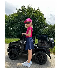 12V avto na daljinca 4x4 Mercedes G63 AMG, 4x 35W, do 50 kg, bel