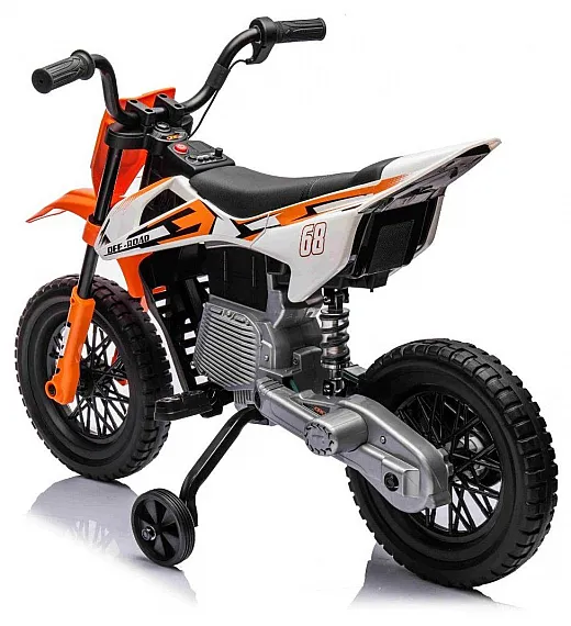 12V motor za otroke MOTOCROSS, oranžen