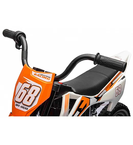 12V motor za otroke MOTOCROSS, oranžen