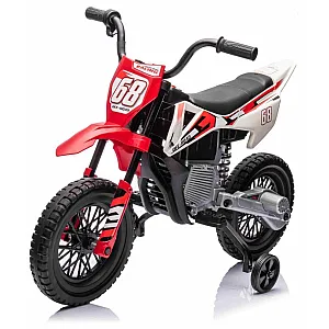12V motor za otroke MOTOCROSS, 2x 25w, rdeč