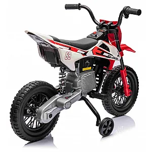 12V motor za otroke MOTOCROSS, 2x 25w, rdeč