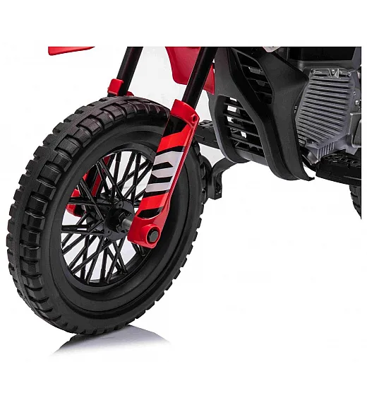 12V motor za otroke MOTOCROSS, rdeč