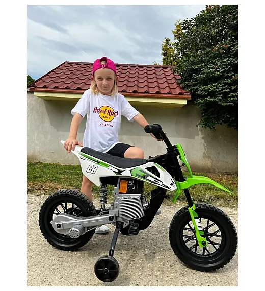 12V motor za otroke MOTOCROSS, oranžen