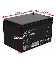 12V nadomestni akumulator 14Ah