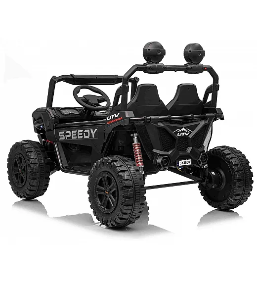 22V električni dječji auto T-REX Ride 4x4, Li baterija, crni