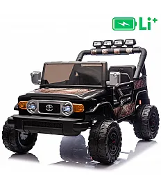 22V otroški avto Toyota FJ Cruiser XXL, li-ion, črn-pesek