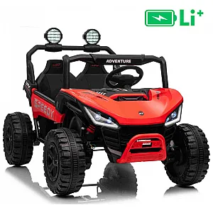 22V električni dječji auto T-REX Ride 4x4, Li baterija, crveni