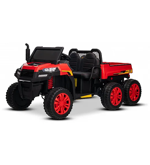 22V RIDER XXL 6X6 - otroški avto na akumulator, rdeč