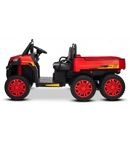 22V RIDER XXL 6X6 - otroški avto na akumulator, rdeč