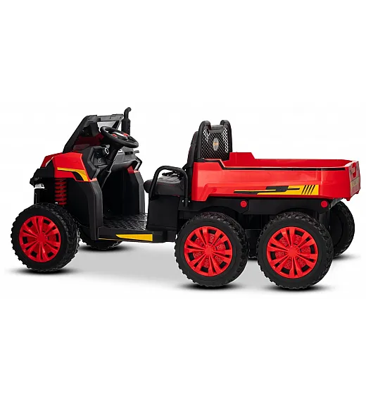 22V RIDER XXL 6X6 - otroški avto na akumulator, rdeč
