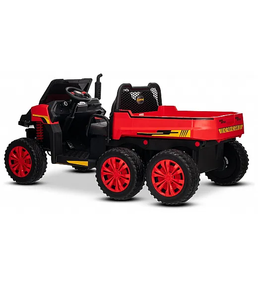 22V RIDER XXL 6X6 - otroški avto na akumulator, rdeč