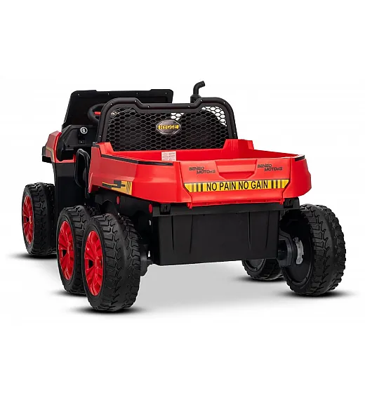 22V RIDER XXL 6X6 - otroški avto na akumulator, rdeč