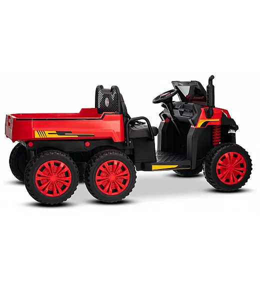 22V RIDER XXL 6X6 - otroški avto na akumulator, rdeč