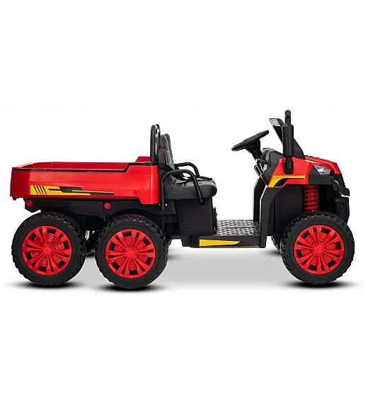 22V RIDER XXL 6X6 - otroški avto na akumulator, rdeč