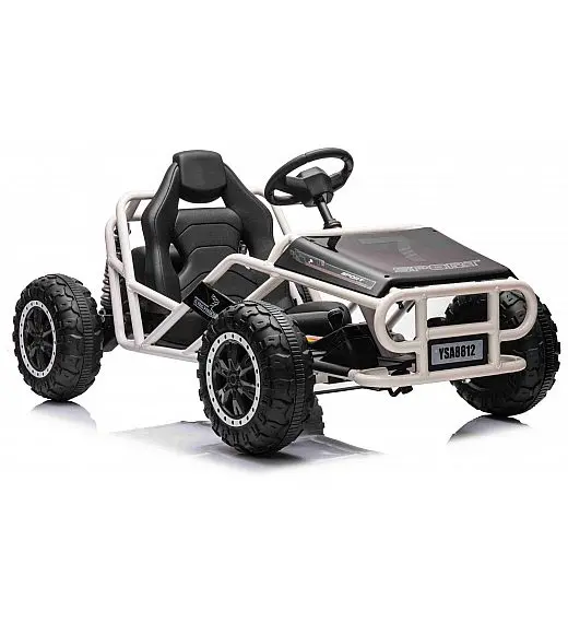 Robusten 24V električni otroški avto SPORT-KART, 100W, črn