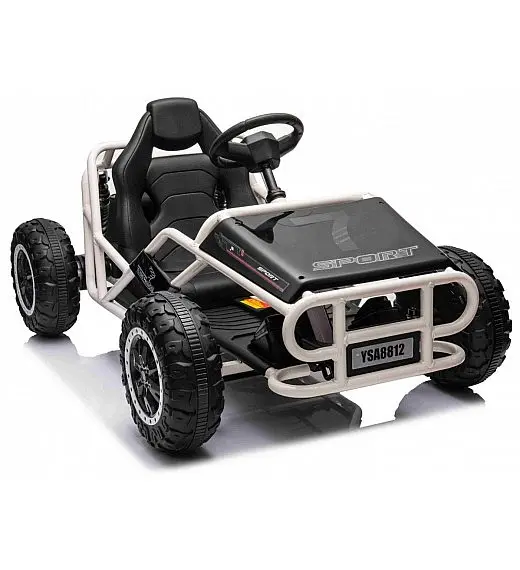 Robusten 24V električni otroški avto SPORT-KART, 100W, črn