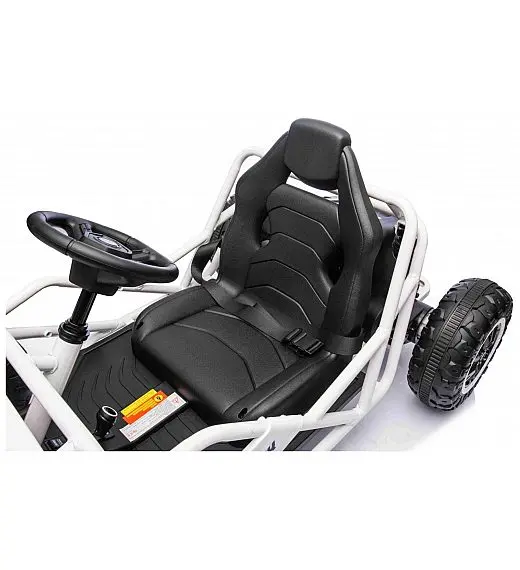 Robusten 24V električni otroški avto SPORT-KART, 100W, črn