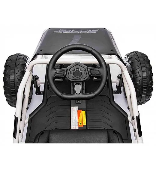 Robusten 24V električni otroški avto SPORT-KART, 100W, črn
