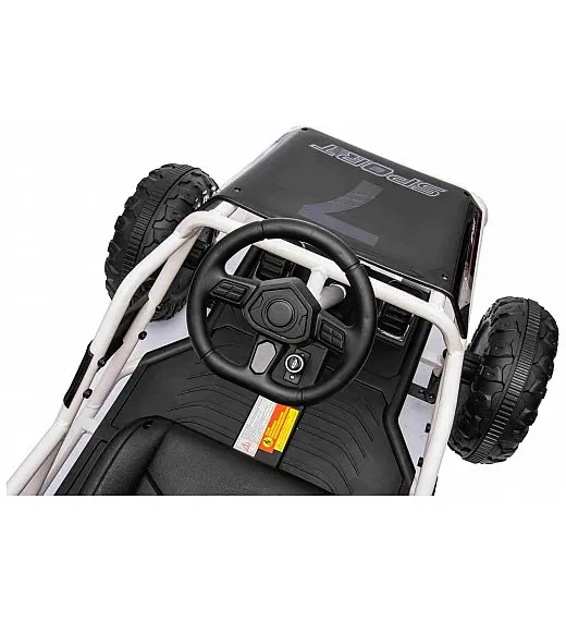 Robusten 24V električni otroški avto SPORT-KART, 100W, črn