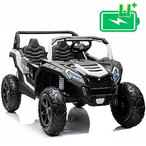 22V UTV XXL Li-Ion - avto na akumulator za otroke belo-črn