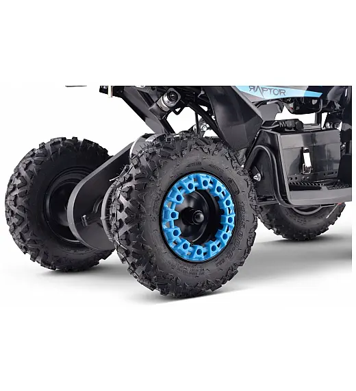 36V električni štirikolesnik Raptor 800W, moder