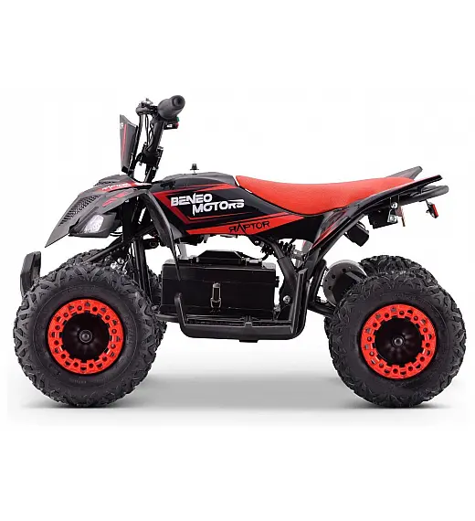 36V električni štirikolesnik Raptor 800W, rdeč