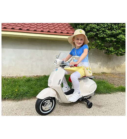7,2V motor za otroke Vespa 946, Li-Ion, bela