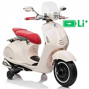 7,2V motor za otroke Vespa 946, Li-Ion, 2x 30W, bela