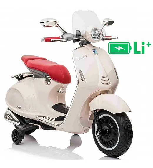 7,2V motor za otroke Vespa 946, Li-Ion, bela